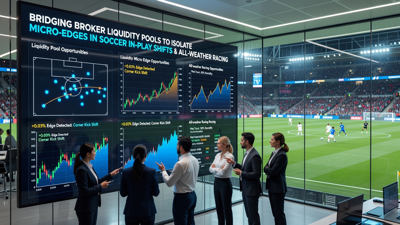 Real-time odds comparison screen displaying micro-edge opportunities across soccer in-play and all-weather racing markets
