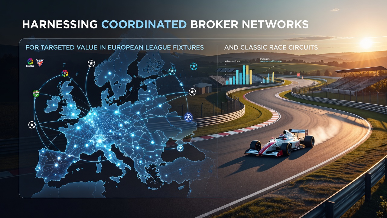 Coordinated broker network setup for European football and racing markets