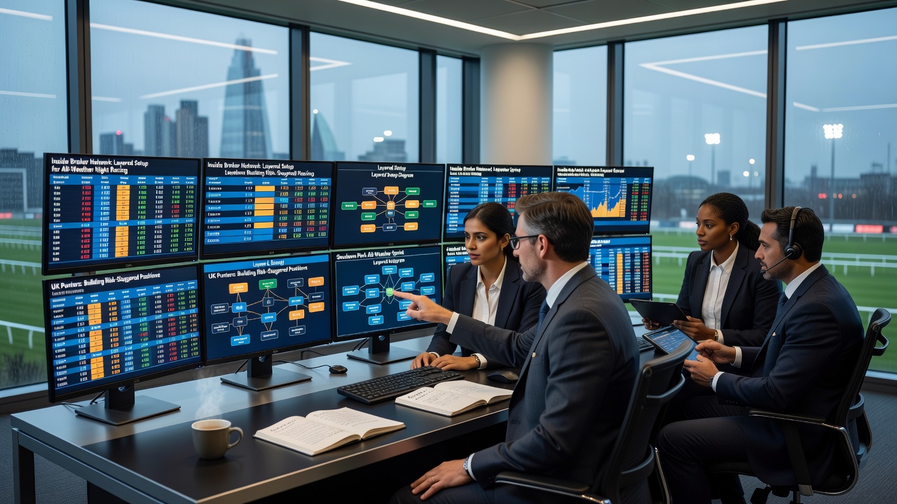 Illustration of timing sequences used in broker-routed arbitrage for evening racing and football markets