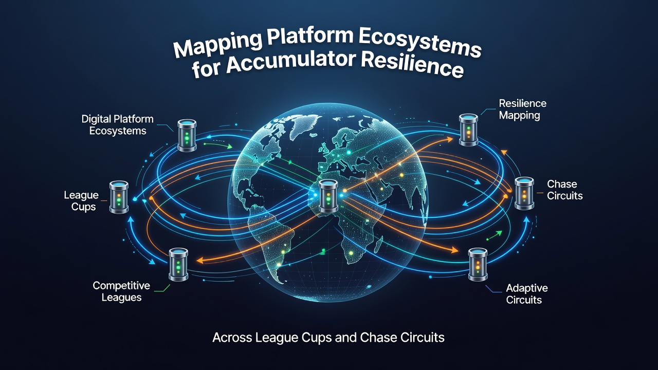 Detailed diagram of accumulator construction workflows linking football league cups with horse racing chase circuits across multiple platforms