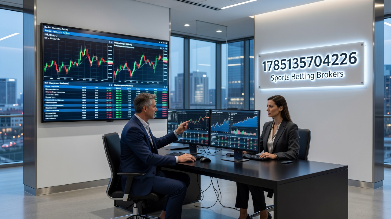 Broker team analyzing live odds movements during a football match