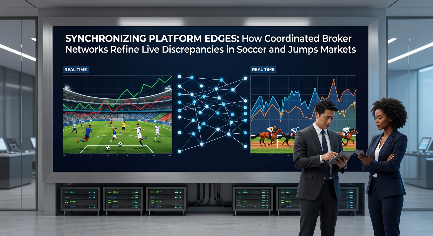 Coordinated broker networks monitoring live soccer and jumps market feeds on multiple platforms